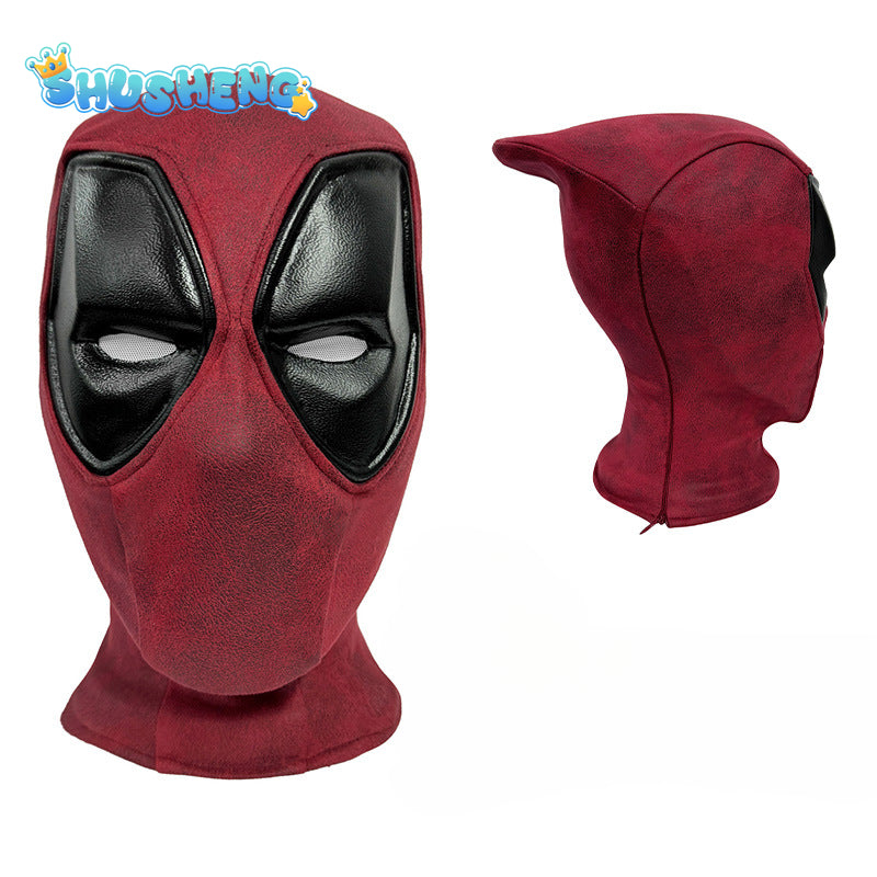 Deluxe Deadpool Cosplay Mask Costume Wade Winston Wilson Roleplay Headgear Halloween Party Carnival Costume Props With Shell