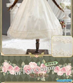 Eurydice Little Girl Cosplay Game Identity V Costume Girl Memory Alice Dress Headgear Wig Set Halloween Party Outfit Women