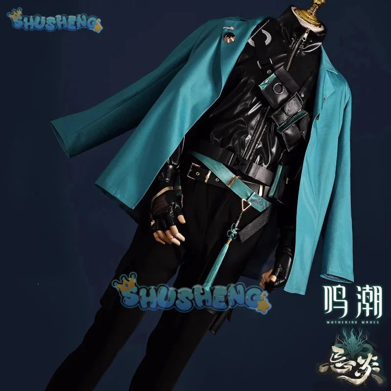 Jiyan Cosplay Costume Wuthering Waves Anime Men Handsome Uniform Halloween Carnival Party Suit  Role Play Clothing Shusheng