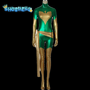 X-men Jean Grey Phoenix Superhero Costume Female/Women/Girls Spandex Zentai Halloween Cosplay Bodysuit