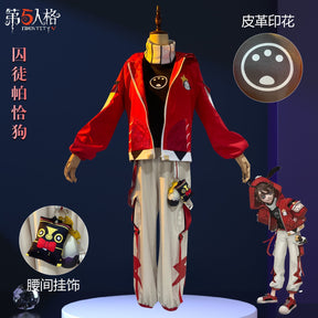 Prisoner Luca Balsa Cosplay Game Identity V Cosplay Costume Red Uniforms Coat Hat Wig Suits Party Play Clothes for Men Women