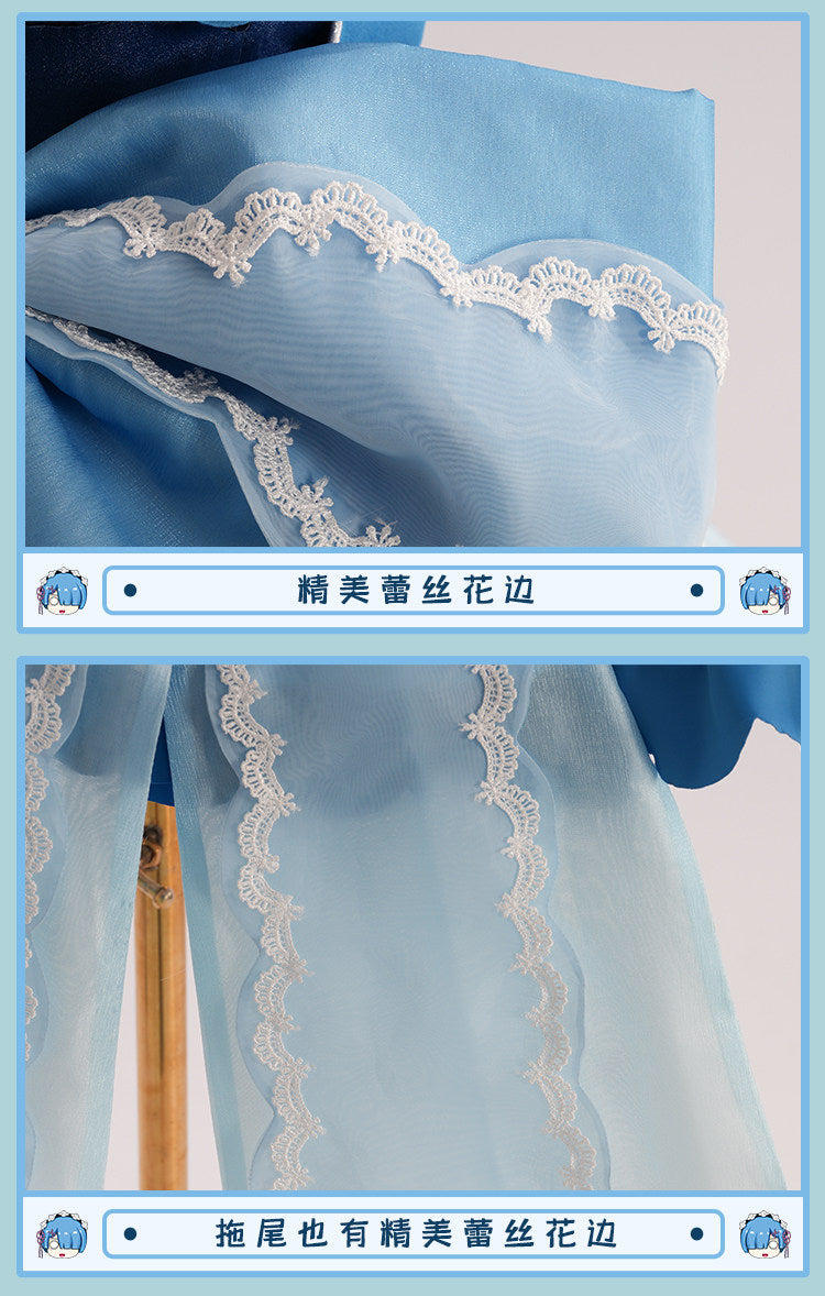 Shusheng-R Re:Life In a Different World From Zero Rem Cosplay Magical Girl Costume Lolita Dress Halloween Carnival Uniforms