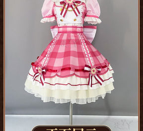 Anime Aikatsu Hoshimiya Ichigo Cosplay Costume Uniform Halloween Party for Women Men Carnival Props
