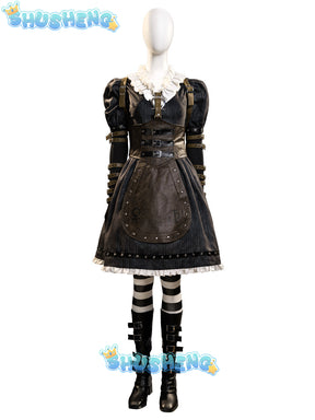 Alice Liddell Cosplay Costume Game Alice Madness Returns Costume New Version Steam Dress Victorian Dress Halloween Party Outfits