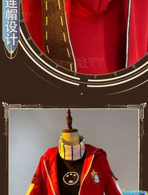 Prisoner Luca Balsa Cosplay Game Identity V Cosplay Costume Red Uniforms Coat Hat Wig Suits Party Play Clothes for Men Women