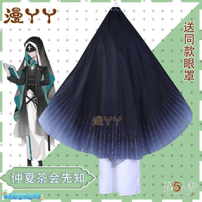 Eli Clark Cosplay Seer Game Identity Ⅴ costume Halloween Party Fashion Cloak Eyemask Tie Accessories Uniform Woman Man Set