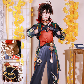 Gaming Cosplay Costume Wig Game Impact Liyue Jiaming Cosplay Outfits for Party Carnival Costumes