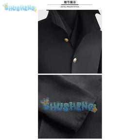 Shusheng Anime Dandadan Ken Takakura Okarun Cosplay Costume Mask Uniform Glasses Momo Ayase Halloween Party for Women Men Prop
