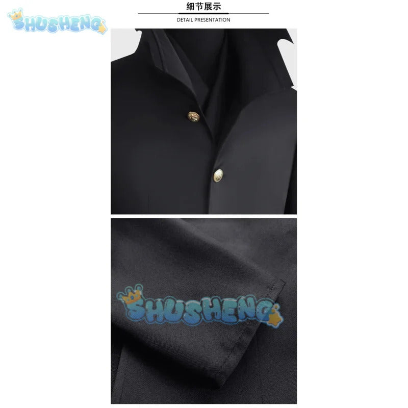 Shusheng Anime Dandadan Ken Takakura Okarun Cosplay Costume Mask Uniform Glasses Momo Ayase Halloween Party for Women Men Prop