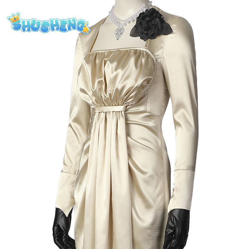 Resident Evil Game Village Alcina Superhero Dimitrescu Role Playing Costume High Quality Sexy Dress