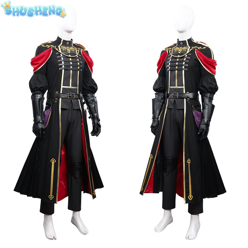 Final Sephiroth Cosplay Costume Shoes Fantasy Formal Wear Military Uniform Youth Handsome Uniform Suit Halloween Party Outfit