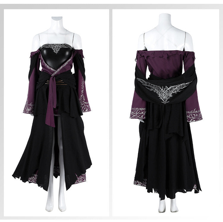 Shusheng-R Elden Ring Recluse NIGHTREIGN Full Set Dress Uniform Props Accessories Women Halloween Carnival Party