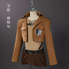 Attack on Titan‌ Eren Mikasa Levi Armin Hange Historia Reiss Cosplay Costume Scout Regiment‌ Uniform Halloween Carnival Party