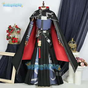 Arknights Zuo Le Cosplay Costume Uniform Cloak Earrings Pythia Zuo Xuanliao Halloween Party Women Men Carnival Props