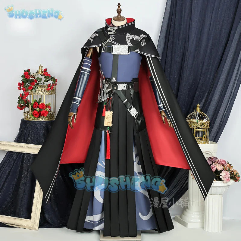 Arknights Zuo Le Cosplay Costume Uniform Cloak Earrings Pythia Zuo Xuanliao Halloween Party Women Men Carnival Props
