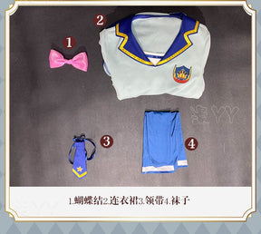 Aikatsu Stars! Costume Nijino Yume Cosplay Dresses School Idol Yume Wigs Headwear Halloween Carnival Schoolgirl Uniform Dress