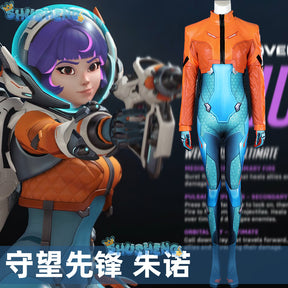 Overwatch2 Cosplay Juno Costume Leather Coat Jumpsuit Outfit Elastic Bodysuit Full Set and Individual Items Are Sold Custom Size