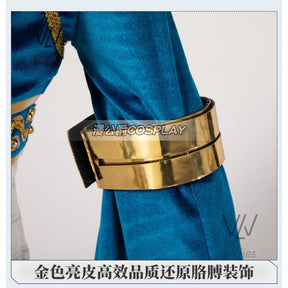 Blue velvet princess dress Zelda cosplay costume woman top skirt outfit full set and wig are sold custom size