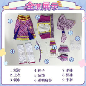 Kiriya Aoi shibuki ran Cosplay Anime Aikatsu！Costume Sweet Cute Lolita Dress  Accessories prop Halloween Party Women's Uniform