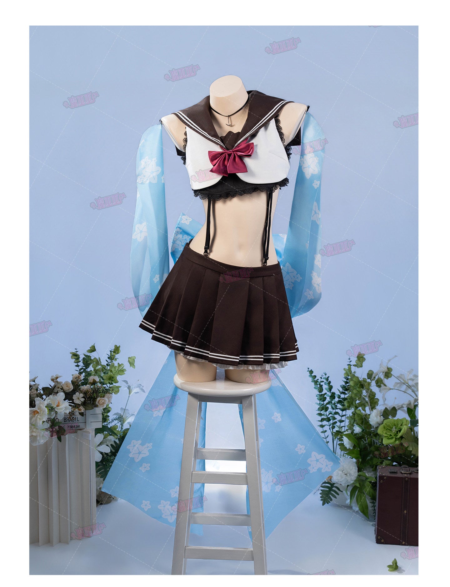 Shusheng-R Azur Lane IJN Yukikaze Cosplay Costume JK Uniform Lovely Uniform Halloween Party Role Play Outfit Women