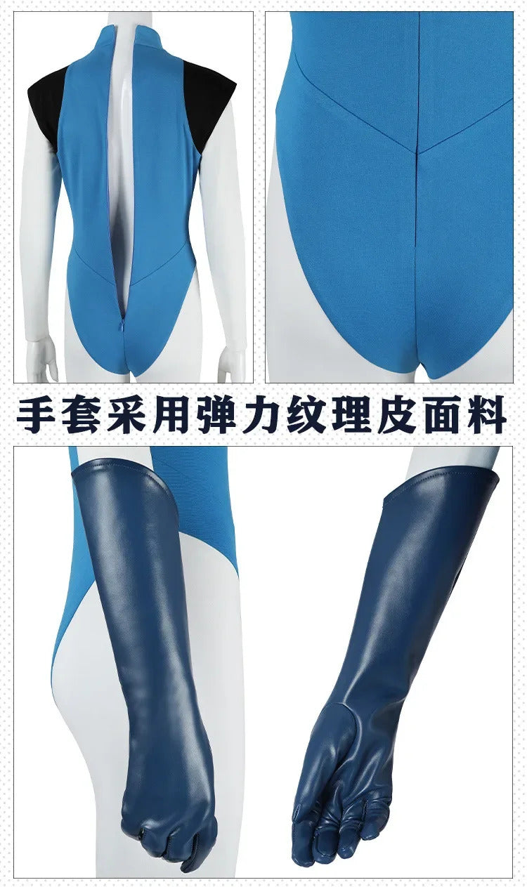 Shusheng-R Dispatch Blonde Blazer Cosplay Costume Superhero 3D Jumpsuit Shoes Sexy Women Zentai Female Halloween Party Bodysuit