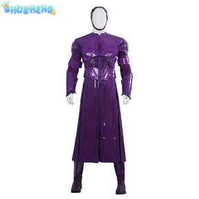 Adult Halloween Guardians Vol.3 High Evolutionary Cosplay Costume Purple Leather Coat High Evolutionary Suit Breastplat Helmets