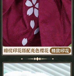 New Mikuu Matcha Sakura Green Cosplay Costume Parfait Apron Long and Wide Sleeved Dress Girl Kimono Wig Women Birthday Party Gift