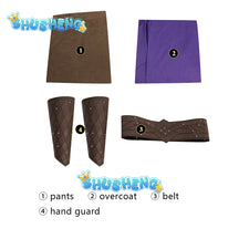 Game Baldur's Gate 3 Costume BG 3 Gale Dekarios Purple Suit for Men Halloween Carnival Outfit with Shoes