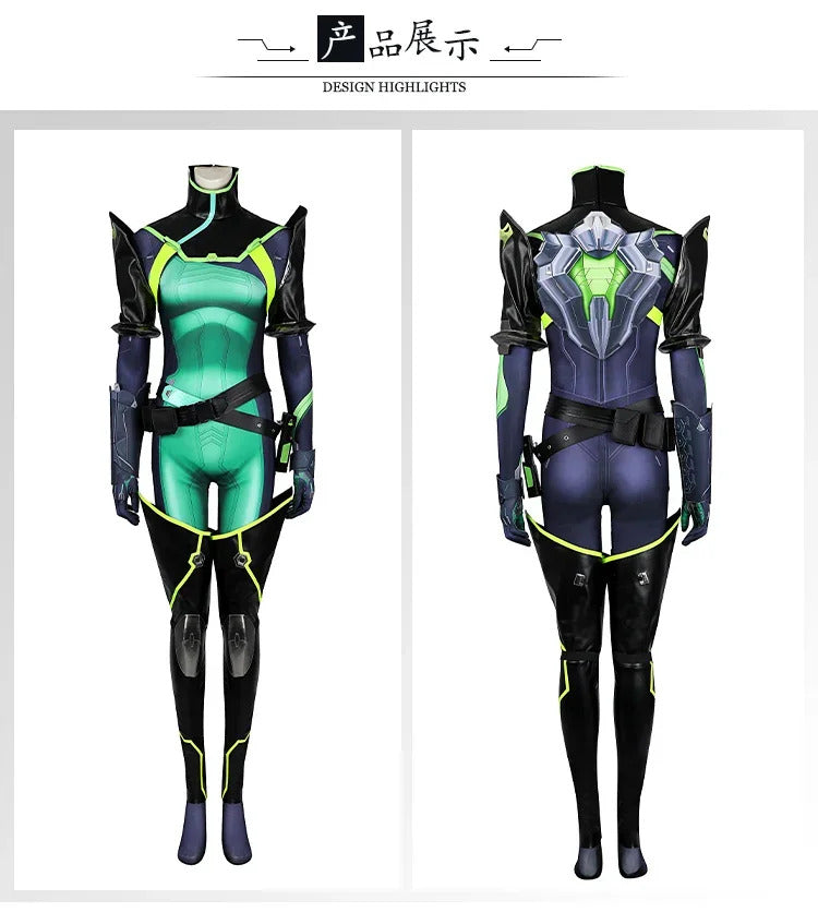 Valorant Viper Cosplay Costume Uniform Halloween Carnival Party Christmas Play Role Clothes Clothing for Women Shusheng