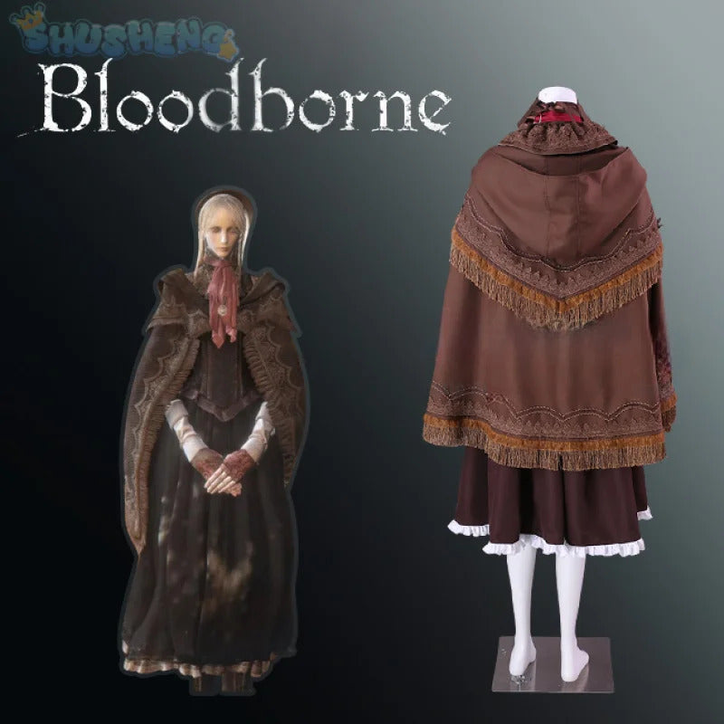 Game Bloodborne Cosplay doll The daughter of the universe Costume Shawl hat scarf handguard dress Halloween party Doll uniform