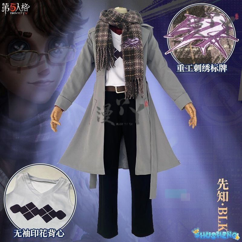 Game Identity V Eli Clark Cosplay Costume Wig Seer BLK Uniform Set Halloween Carnival Play Role Party Prop Anime Cosplay Clothes