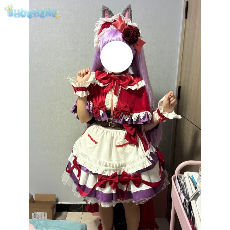 Manaka Laala cosplay 10th Anniversary Christmas red lolita dress Anime Pripara costume party gift girl accessories sweet new set