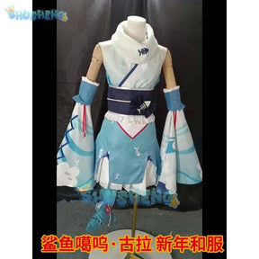 Hololive Vtuber Cosplay Costume New Year Kimono for Women Girls Men Adult Anime Outfit Halloween