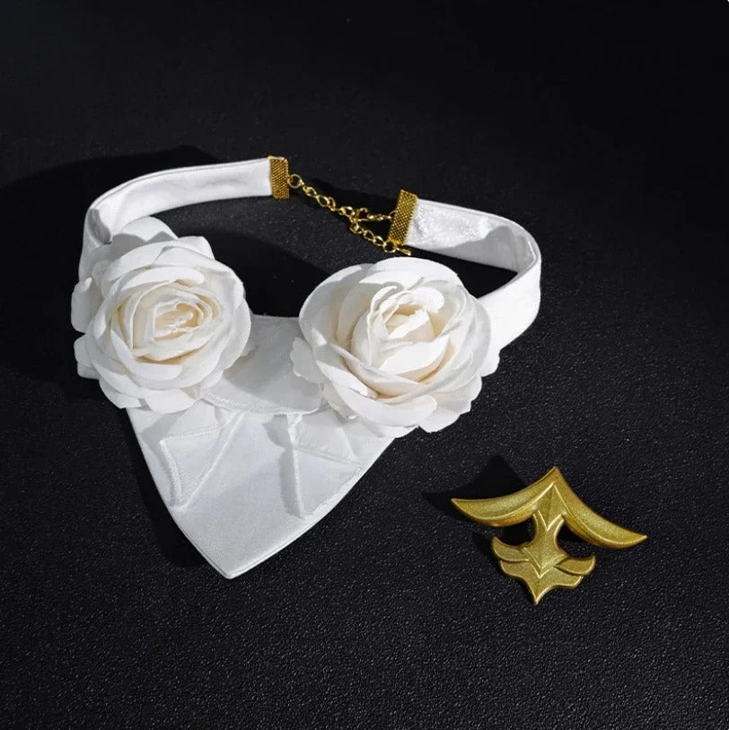 Anime HMS Janus Azur Lane cosplay costume Dress Socks Headwear Necklace Set Halloween Party Gorgeous Wedding Dress New Uniform