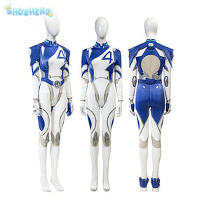 Fantastic Four Susan Storm Richards Invisible Woman Cosplay Costume Halloween Carnival Tight jumpsuit Women Set