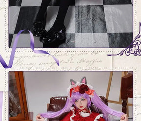 Manaka Laala cosplay 10th Anniversary Christmas red lolita dress Anime Pripara costume party gift girl accessories sweet new set