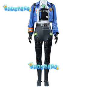 Game Zenless Zone Zero Zhu Yuan Cosplay Costume Women Wig Uniform Criminal Investigation Special Response Team Outfit Halloween