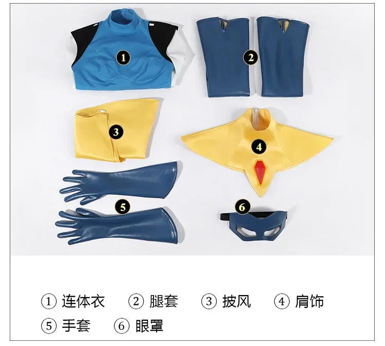 Shusheng-R Dispatch Blonde Blazer Cosplay Costume Superhero 3D Jumpsuit Shoes Sexy Women Zentai Female Halloween Party Bodysuit