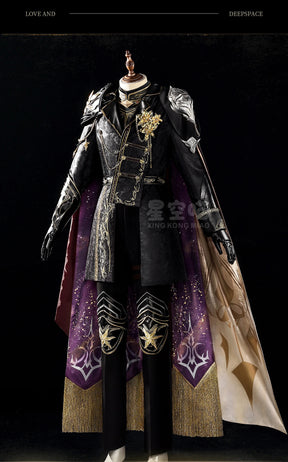 Shusheng-R Love and Deepspace Xavier Cosplay Costume Halloween Men's Fantasy Uniform Coat Props Shoes Accessories Set