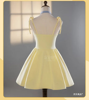 Asuka Langley Soryu Anime EVA Cosplay Costume Halloween Carnival Yellow Summer Sweet Dress Adult Women's New Uniform S-XL