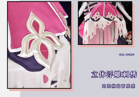 Honor of Kings Wang Zhaojun Epic Skin Anime-style Games Cosplay Costume Idol Singer Pink and Purple Dress Anime-style Games