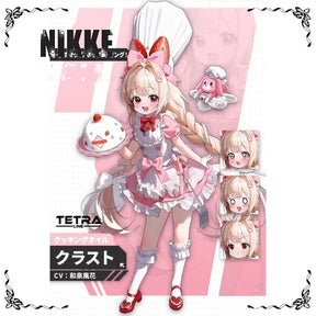 Goddess of Victory: Nikke Kloster Cosplay Kurōsutā Costume Women Pink Halloween Party Lolita Sweet Dress Tie Socks Props Uniform