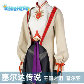 Tears of the Kingdom Purah Cosplay Costume Outfits Girls Women Coat Skirt Halloween Carnival Party Disguise RolePlay Suit