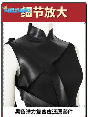 New The Three Body Problem Sophon Cosplay Costume Black Red Dress Boots To Choose For Game Party Custom Made