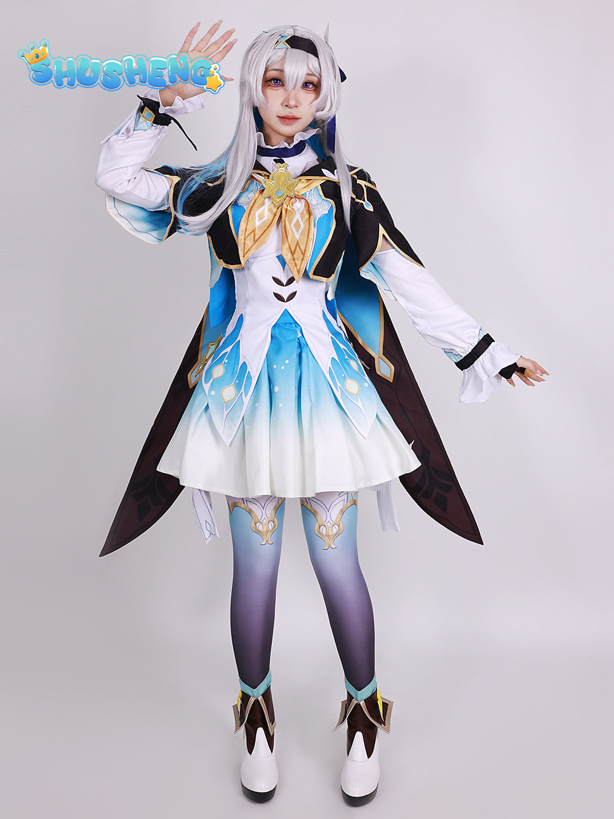 Game Honkai Star Rail Firefly Cosplay Costume Dress Uniform Wig Full Set Suits Uniform Firefly Cosplay Wig Costume Props