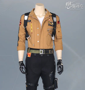 Love and Deepspace Caleb Cosplay Costume Wig Brown Flying Jacket Supersonic Uniforms Halloween Party Women Men Carnival Outfit