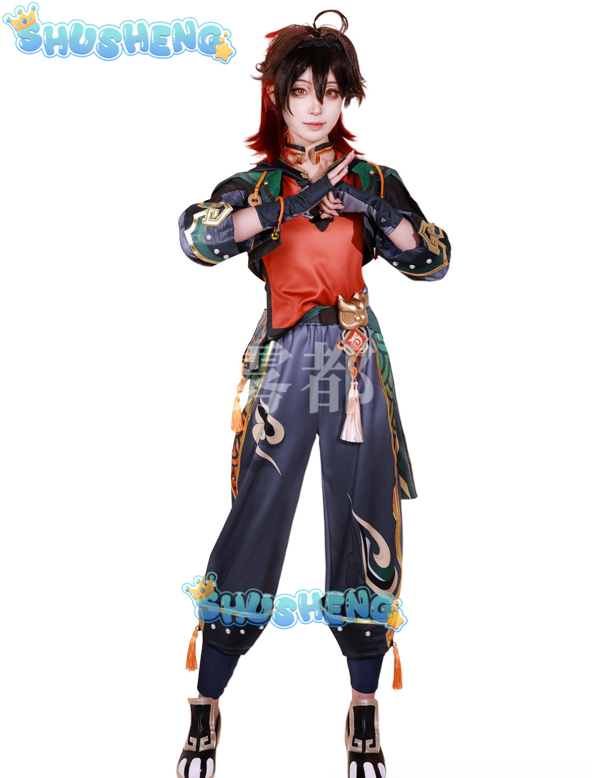 Gaming Cosplay Costume Wig Game Impact Liyue Jiaming Cosplay Outfits for Party Carnival Costumes