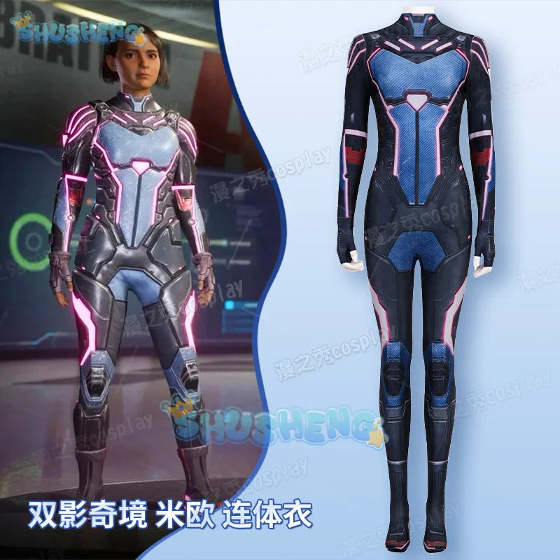Split Fiction Mio Hudson‌ Cosplay Costume Jumpsuit Halloween Carnival Party Christmas Play Role Clothes Clothing for Women