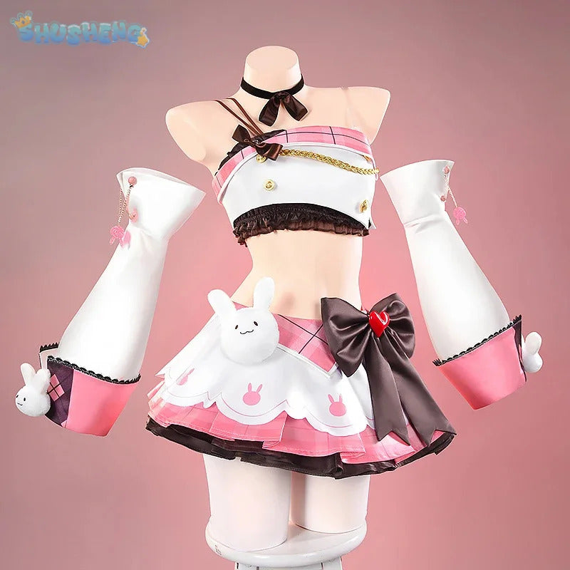 Game Azur Lane USS Laffey Cosplay Costume Halloween Carnival New Pink Song Dress Accessories Props Wig Uniform Women's Sweet Set