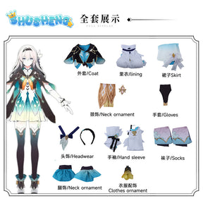 Game Honkai Star Rail Firefly Cosplay Costume Dress Uniform Wig Full Set Suits Uniform Firefly Cosplay Wig Costume Props